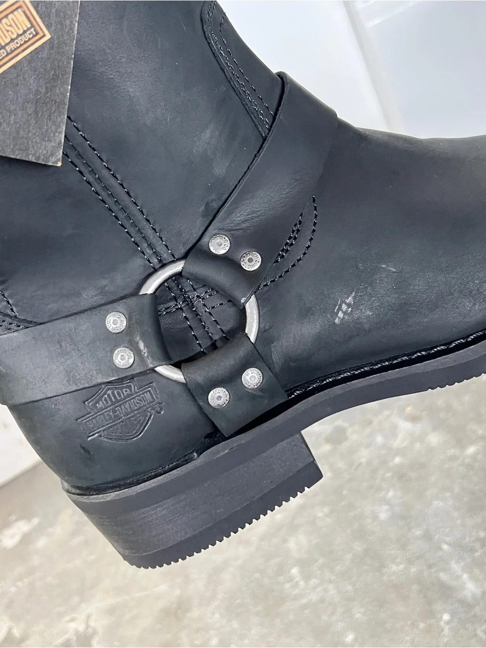 Harley-Davidson Bowden Men’s Size 12 Black Leather Harness Motorcycle Boots